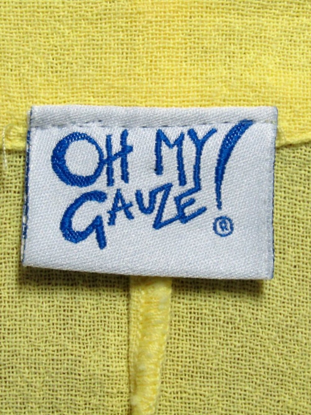 Oh My Gauze Lemon Yellow Top Womens Size 2 L XL Cotton Tunic Ruched Sleeve - Picture 6 of 8